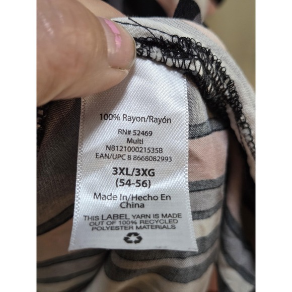 No Boundaries Shirt Mens 3XL Multicolor Stripe Short Sleeve Button Front Rayon - Picture 5 of 7